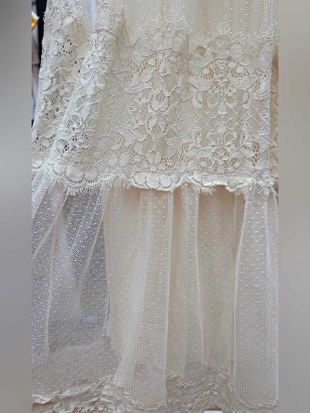 bohme Cream Lace Tiered Maxi Dress Nwt Xs - Picture 8 of 13